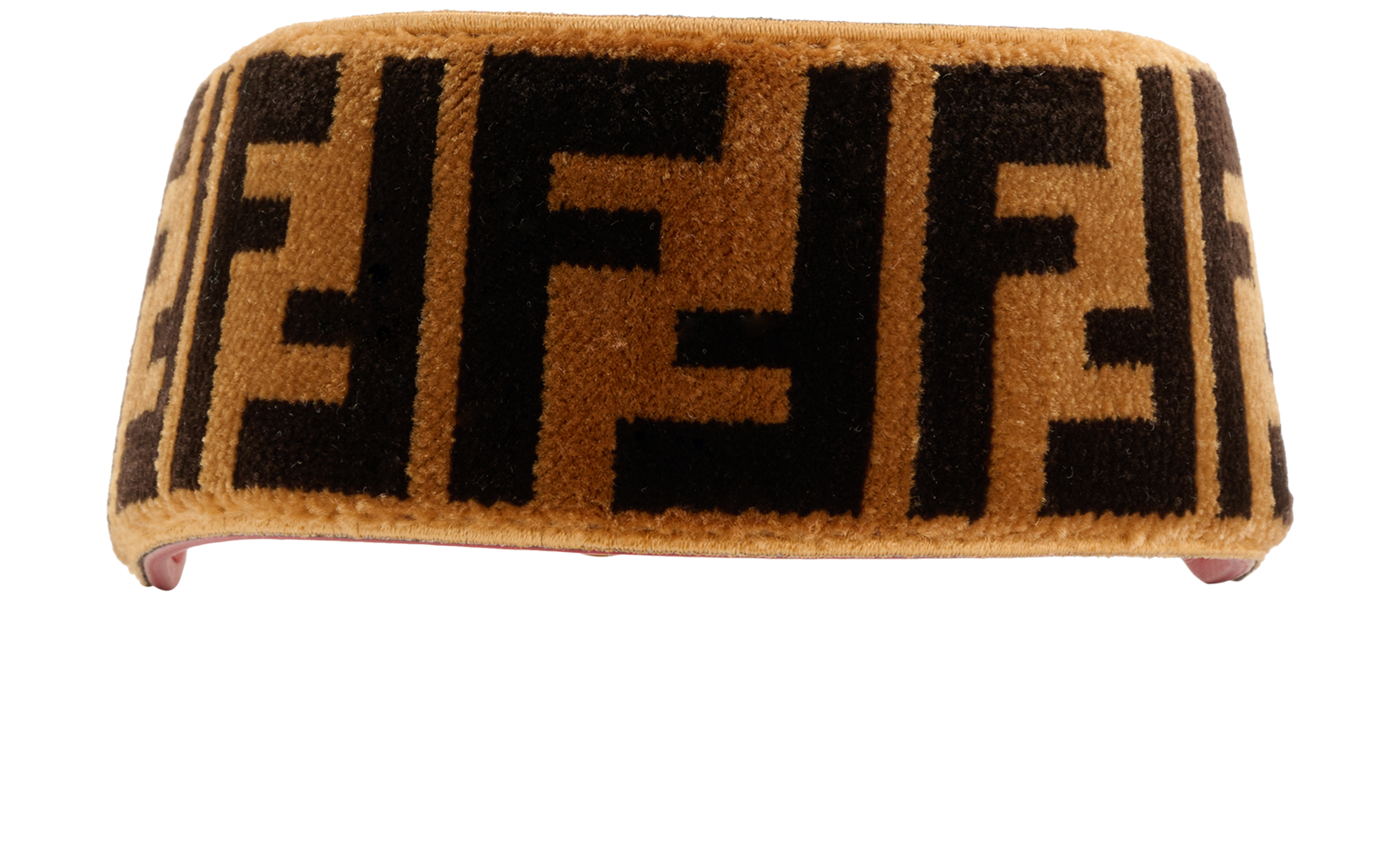 Fendi Small Zucca Bag Strap, &pound;175, Accessories, Brown/Red, Leather/Velvet, Back view
